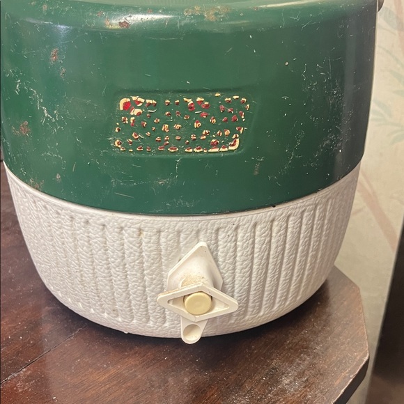 Vintage Coleman Green and White Thermos 1 gallon Jug - Picture 2 of 6